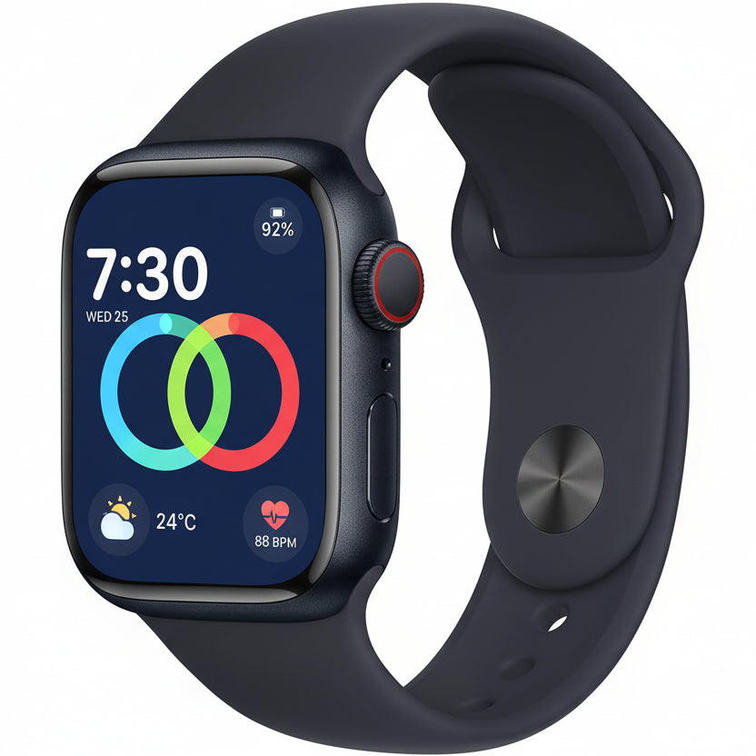 Apple Watch Series 8 GPS + Cellular 41mm Midnight Aluminum Case w/Midnight Sport Band