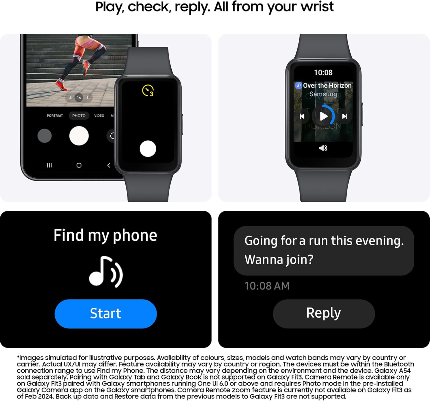 Samsung Galaxy Fit3 – Smart Fitness Smartwatch Grey (AU Version)