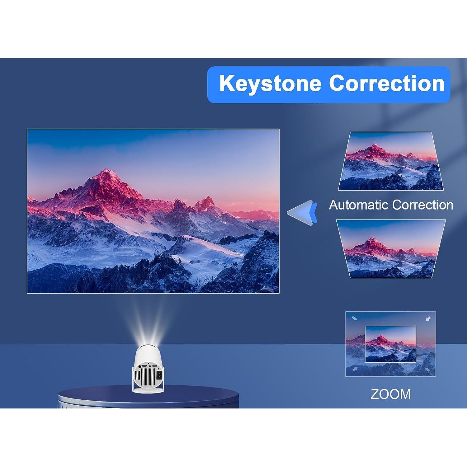 Magcubic HY300 Portable 4K Projector - WiFi6, Android 11, Bluetooth 5.0 - Ultra-Sharp Imaging, Smart Connectivity, Superior Audio