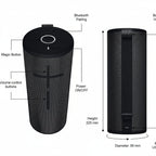 Ultimate Ears Megaboom 3 Portable Bluetooth Speaker - Black Ultimate Ears