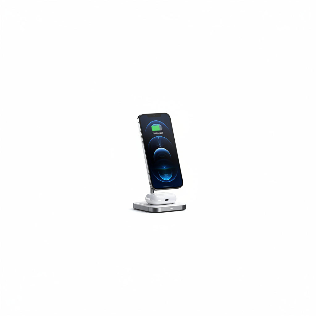 Sprout Elite Series Magnetic 2-in-1 Wireless Charging Stand for iPhone – Gray - MagSafe Compatible Charger - Pristine - Refurbished Sprout