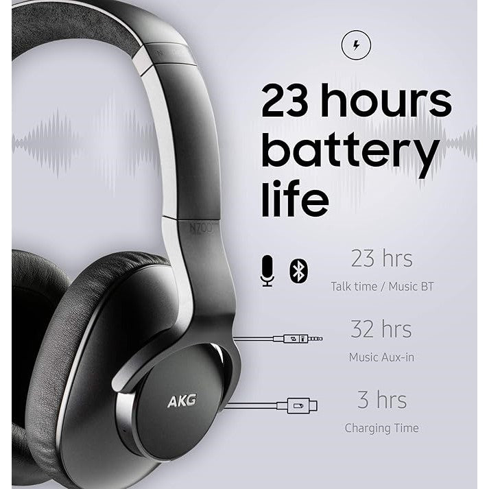 Samsung AKG - N700NCM2 Wireless Noise Cancelling On-Ear Headphones - Black ( AU Version )