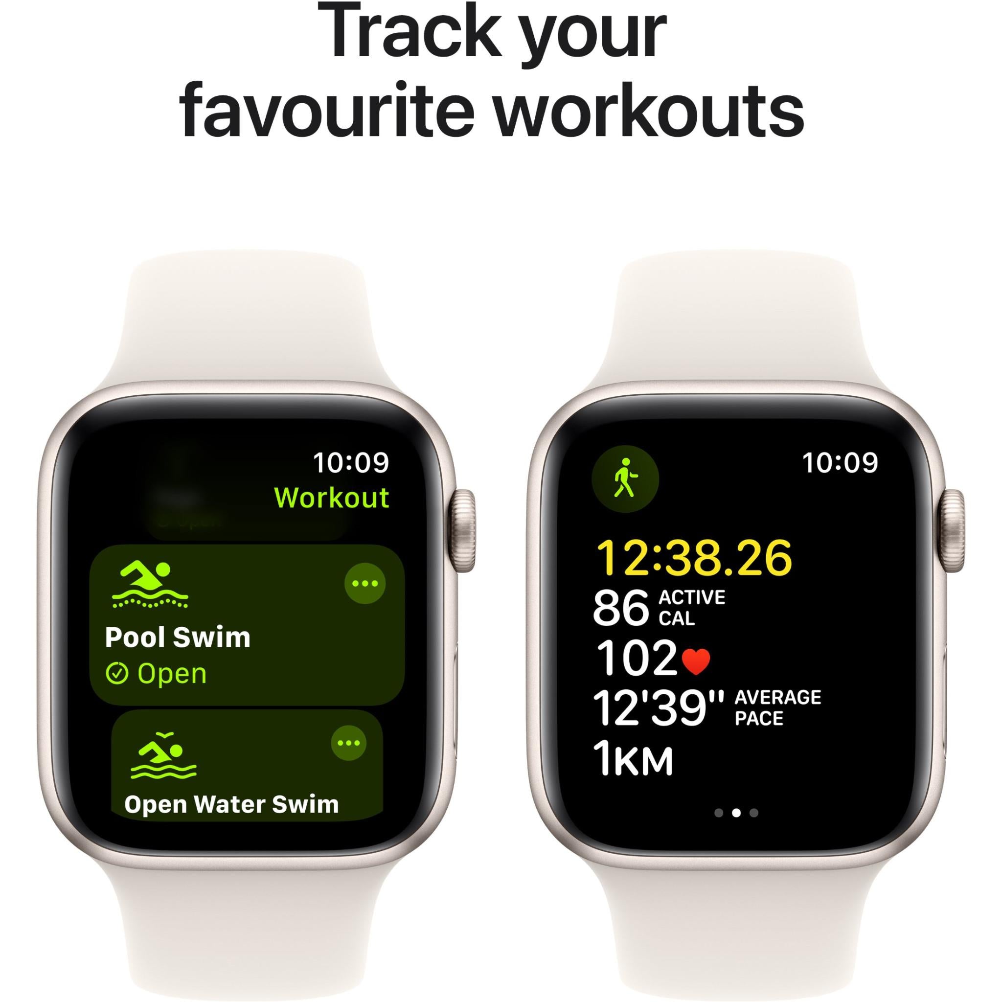 Apple Watch SE (2nd Gen) 44mm GPS + Cellular Starlight Aluminium Case with Starlight Sport Band (AU Version)