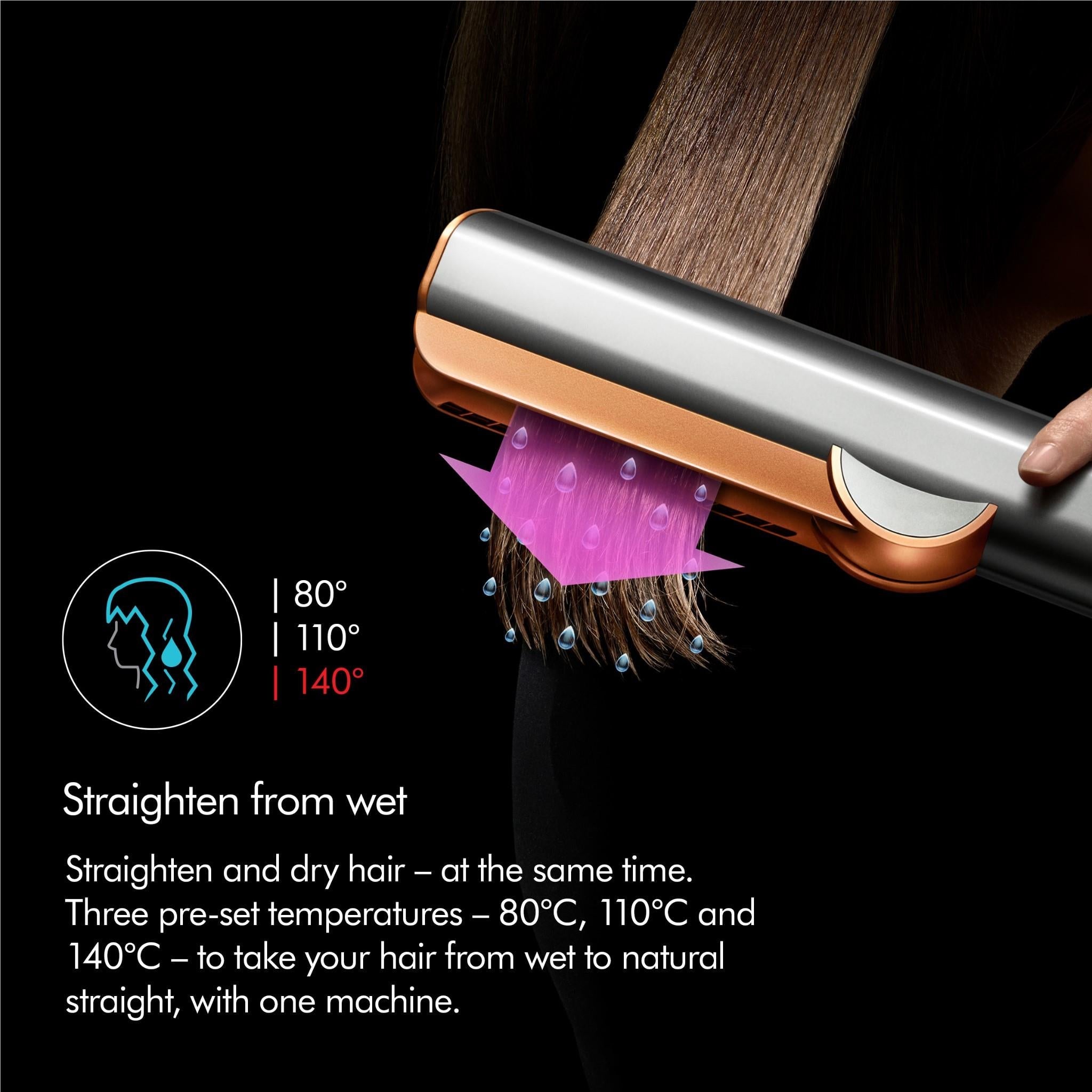 Dyson AirStrait Straightener (Bright Nickel/Copper)