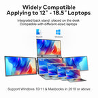Trion 18.5″ Portable Quad Screen Monitor - Triple Display Laptop Extender - FHD, Windows & Mac Compatible - Acceptable - Refurbished Trion
