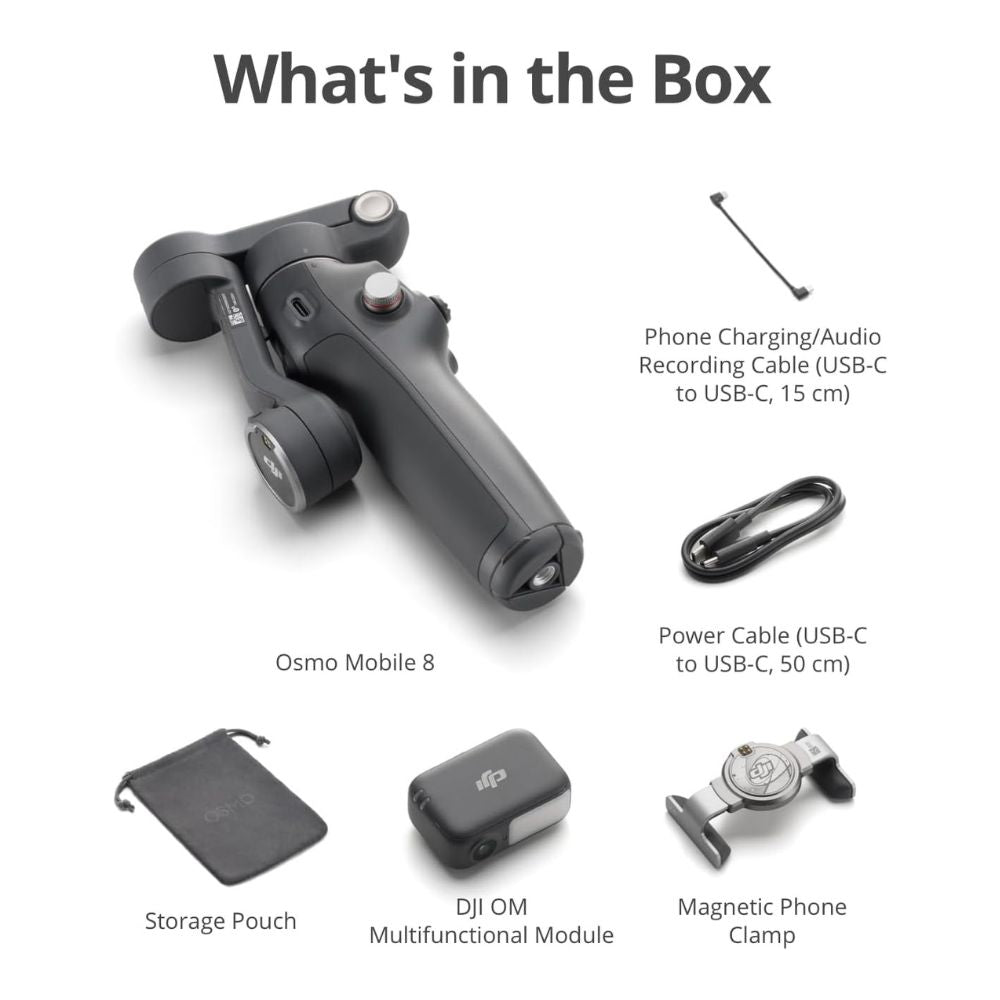 DJI Osmo Mobile 8 - 3-Axis Smartphone Gimbal - ActiveTrack, Intelligent Shooting Modes DJI