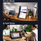 Trion 16-inch Full HD Foldable Dual Portable Monitor - Plug and Play Screen Extender Trion