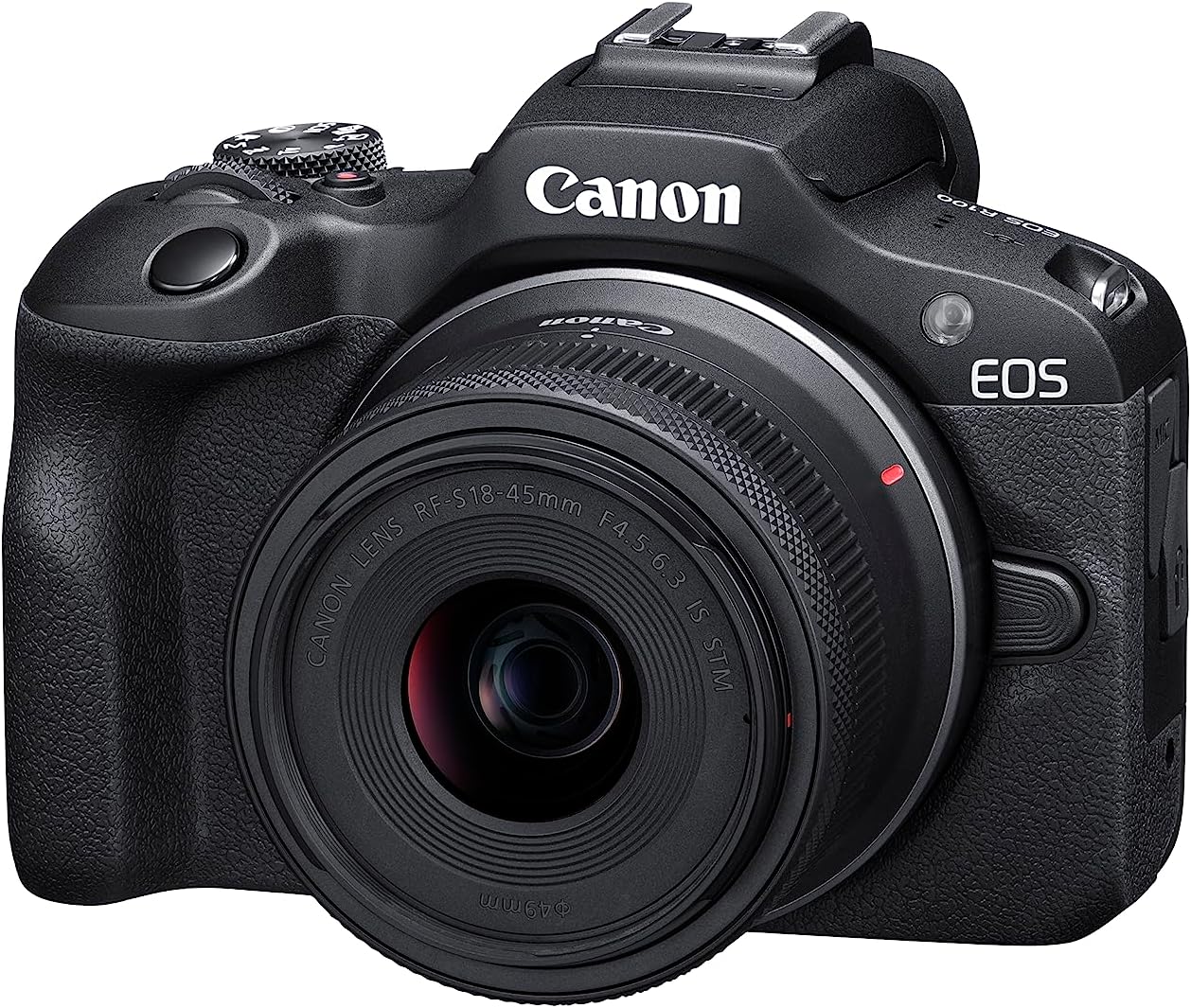 Canon EOS R100 Mirrorless Camera Kit with RF-S 18-45mm Lens – 24.1MP APS-C – Compact & Lightweight (Black)