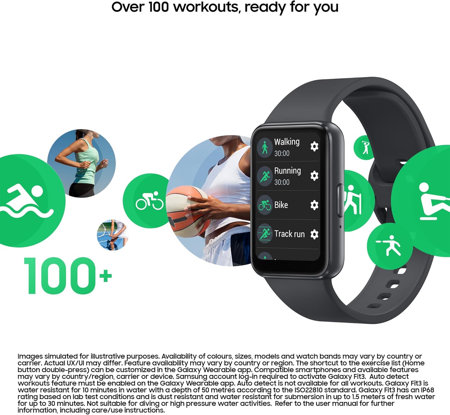 Samsung Galaxy Fit3 – Smart Fitness Smartwatch Grey (AU Version)