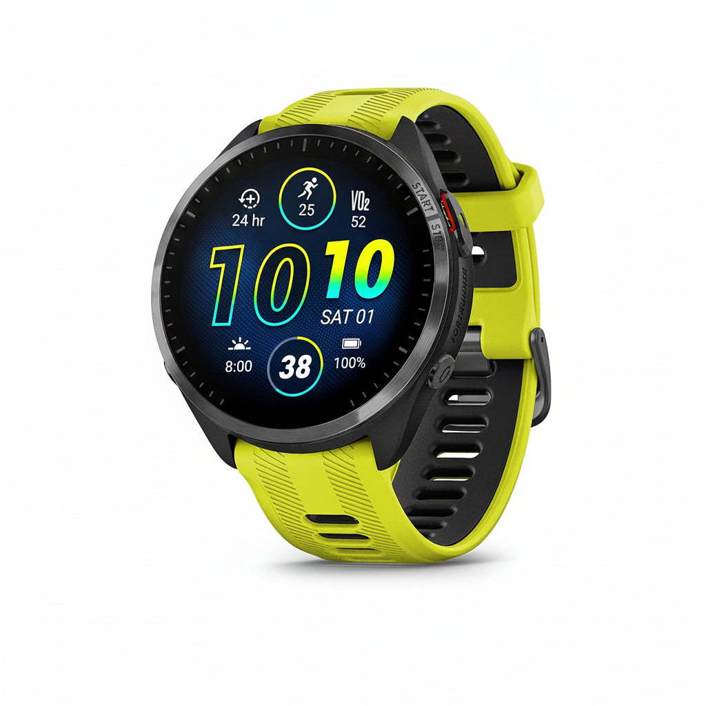 Garmin Forerunner 965 GPS Running Smartwatch - Black/Grey, Whitestone, Amp Yellow - Good - Refurbished (Copy) Garmin