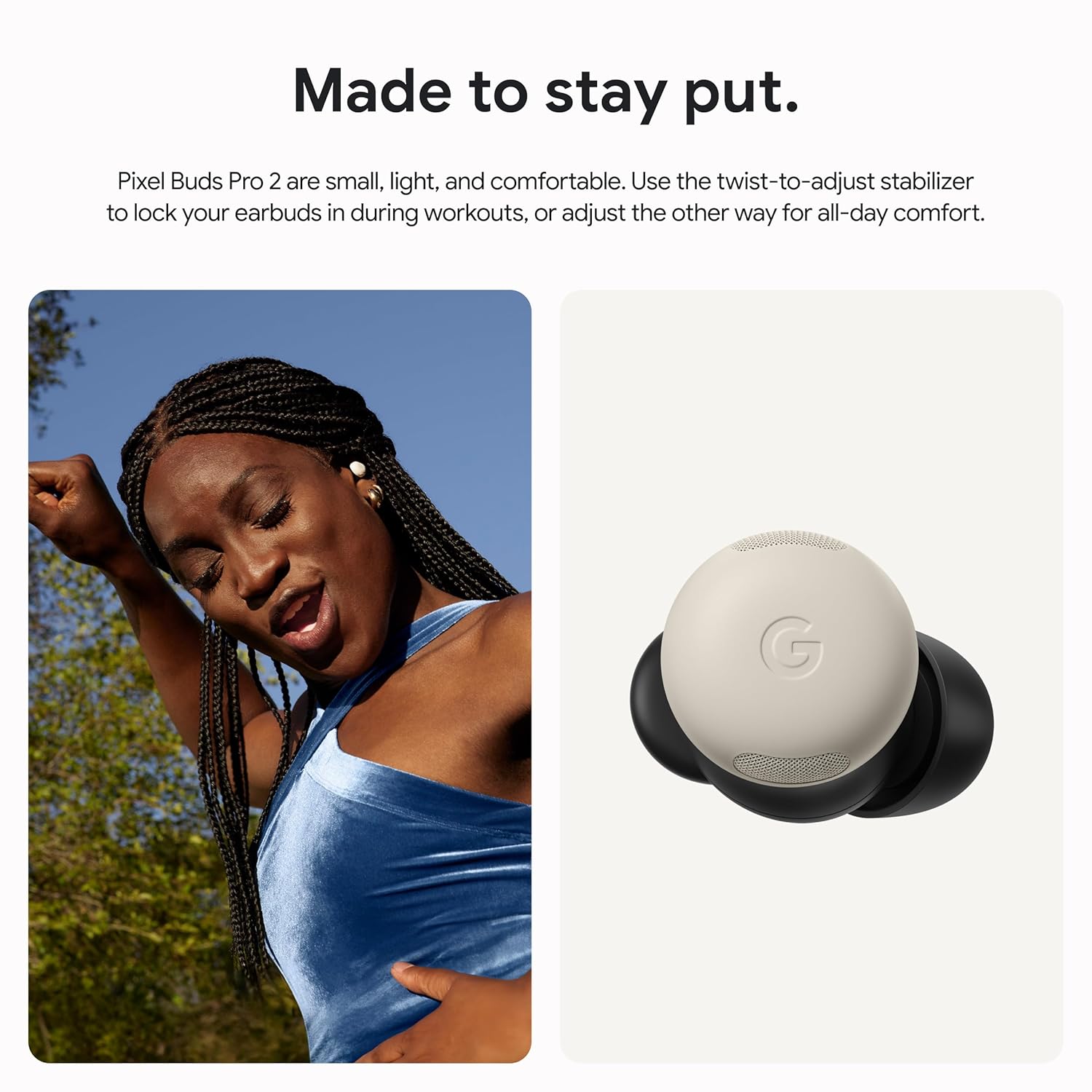 Google Pixel Buds Pro 2 - Porcelain (Wireless Noise-Cancelling Earbuds) - Pristine Refurbished Google