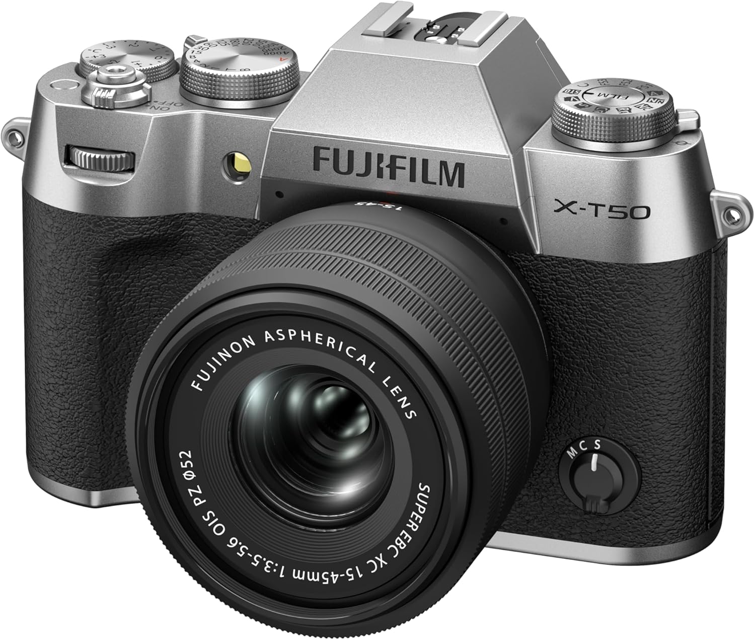 Fujifilm X-T50 Silver Mirrorless Camera Body – High-Resolution Sensor