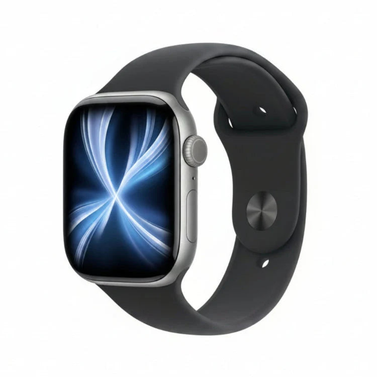 Apple Watch Series 11 46mm, 42mm GPS Aluminium Case – Jet Black, Space Grey, Silver, Rose Gold with Black Band (M/L) Smartwatch Acceptable - Refurbished Apple