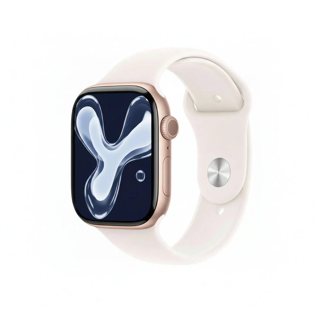 Apple Watch Series 10 GPS + Cellular 42mm,46mm - Rose Gold, Silver, Jet Black  - Aluminum Case with Sport Band Apple