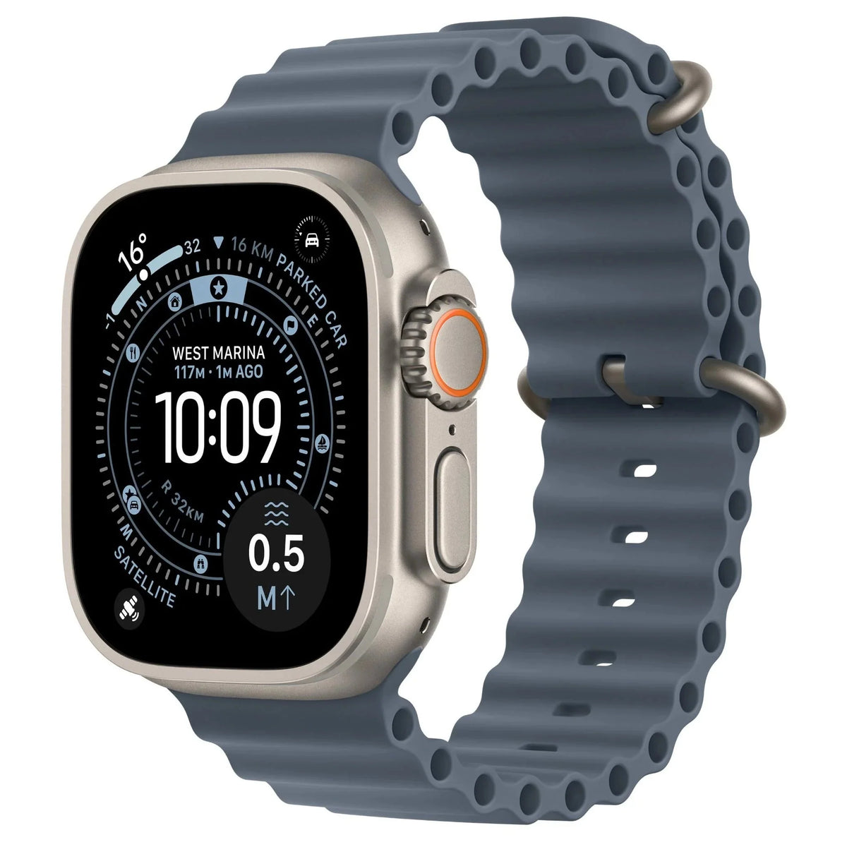 Apple Watch Ultra 2 49mm GPS + Cellular Titanium Smartwatch - Natural Titanium Black Titanium - Pristine - Refurbished (Copy) Apple