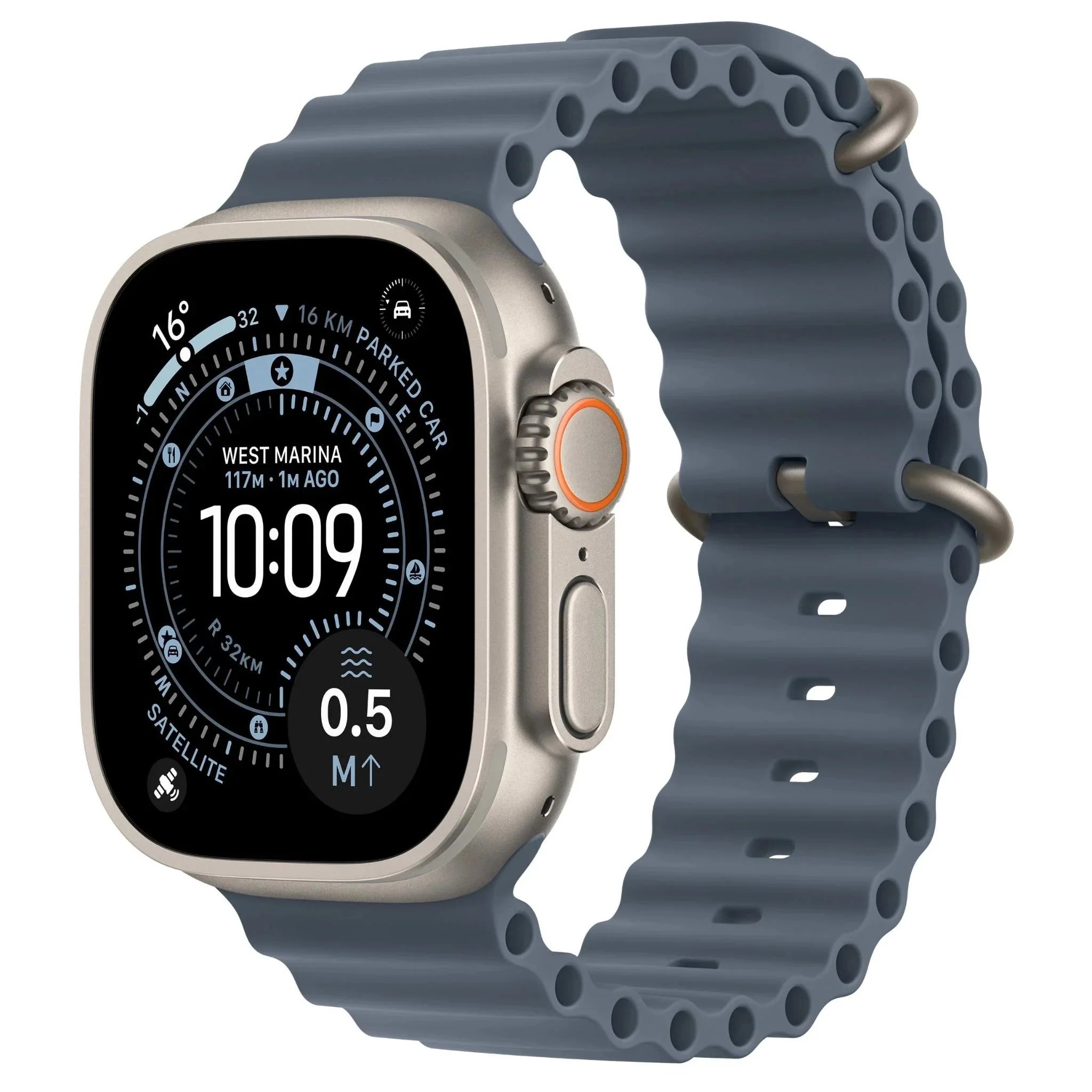 Apple Watch Ultra 2 49mm GPS + Cellular Titanium Smartwatch - Natural Titanium Black Titanium - Pristine - Refurbished (Copy) Apple