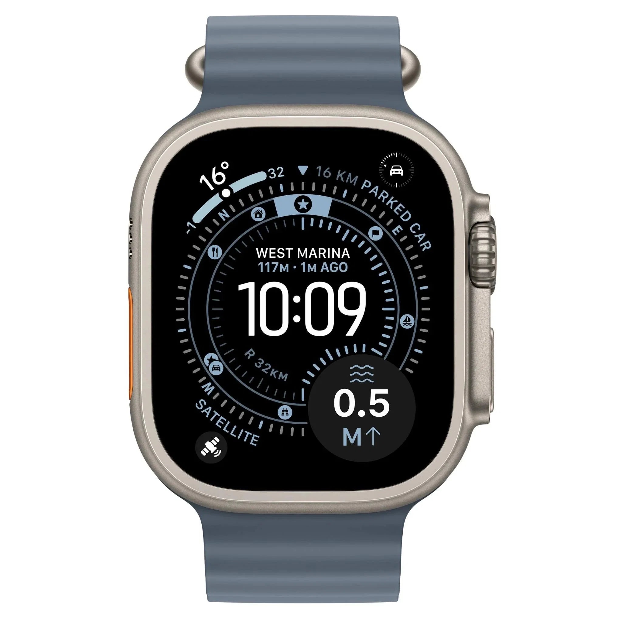Apple Watch Ultra 3 49mm GPS + Cellular Titanium Smartwatch, Natural Titanium, Black Titanium - 100% Battery - Pristine - Refurbished (Copy) Apple