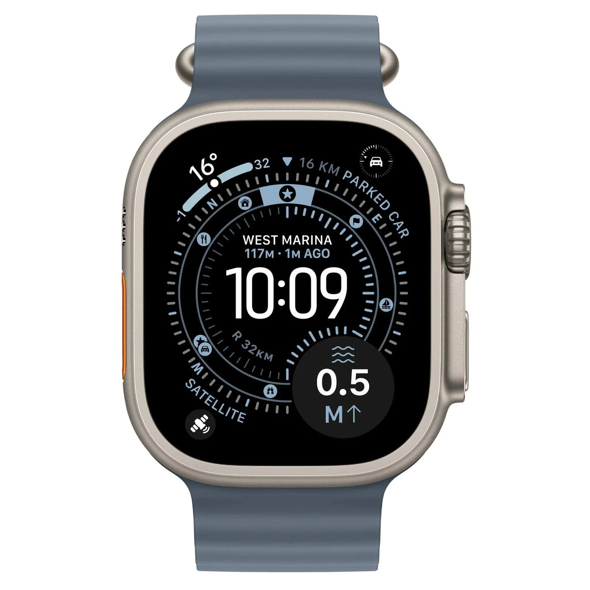 Apple Watch Ultra 2 49mm GPS + Cellular Titanium Smartwatch - Natural Titanium Black Titanium - Pristine - Refurbished (Copy) Apple