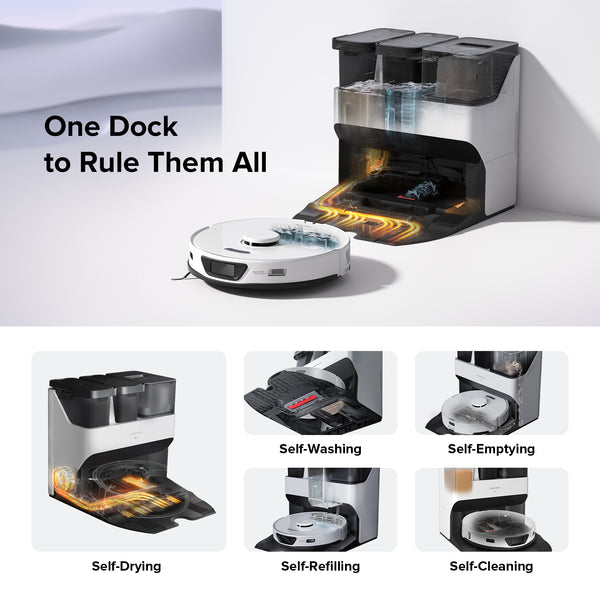 Roborock S7 Max Ultra Robot Vacuum & Mop Cleaner - White