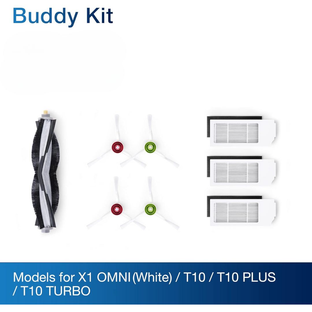 Ecovacs DEEBOT Buddy Kit Accessory Value Pack for DEEBOT X1 OMNI/T10 TURBO/T10/T10 PLUS Series  - White