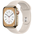 Apple Watch Series 8 GPS + Cellular 45mm Aluminum Case w/ Sport Band - Gold- Pristine Refurbished - AU Version