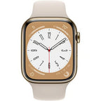 Apple Watch Series 8 GPS + Cellular 45mm Aluminum Case w/ Sport Band - Gold- Pristine Refurbished - AU Version