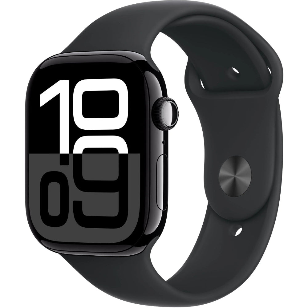 Front view of Apple Watch Series 10 with sport band