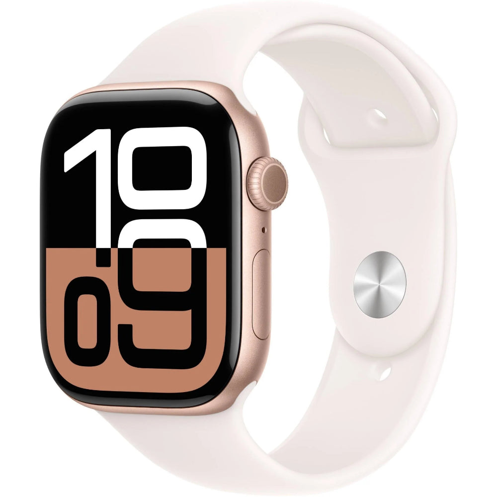 Refurbished Apple Watch Series 10 top-down view with strap