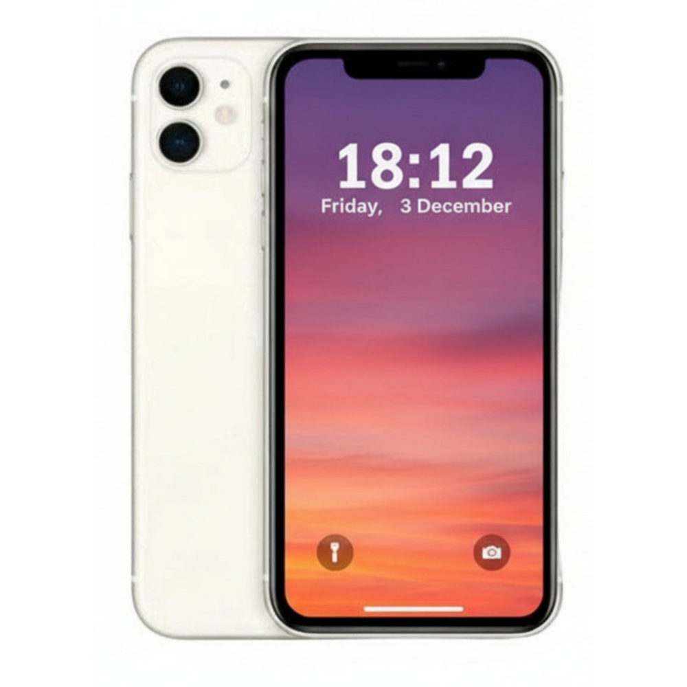 Refurbished iPhone 11 64GB – front view with clean screen and body