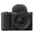 Sony ZV-E10 Mirrorless Camera with 16-50mm Lens (ILCZV-E10L) – 24.2MP APS-C, 4K Video, Black SONY
