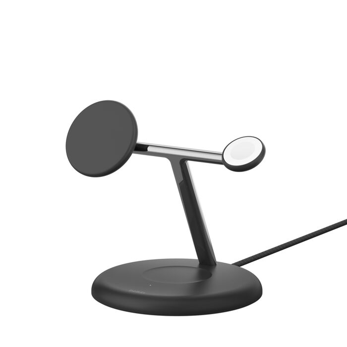 Belkin Boost Charge Pro 3-in-1 Magnetic Wireless Charging Stand with Qi2 15W – Black