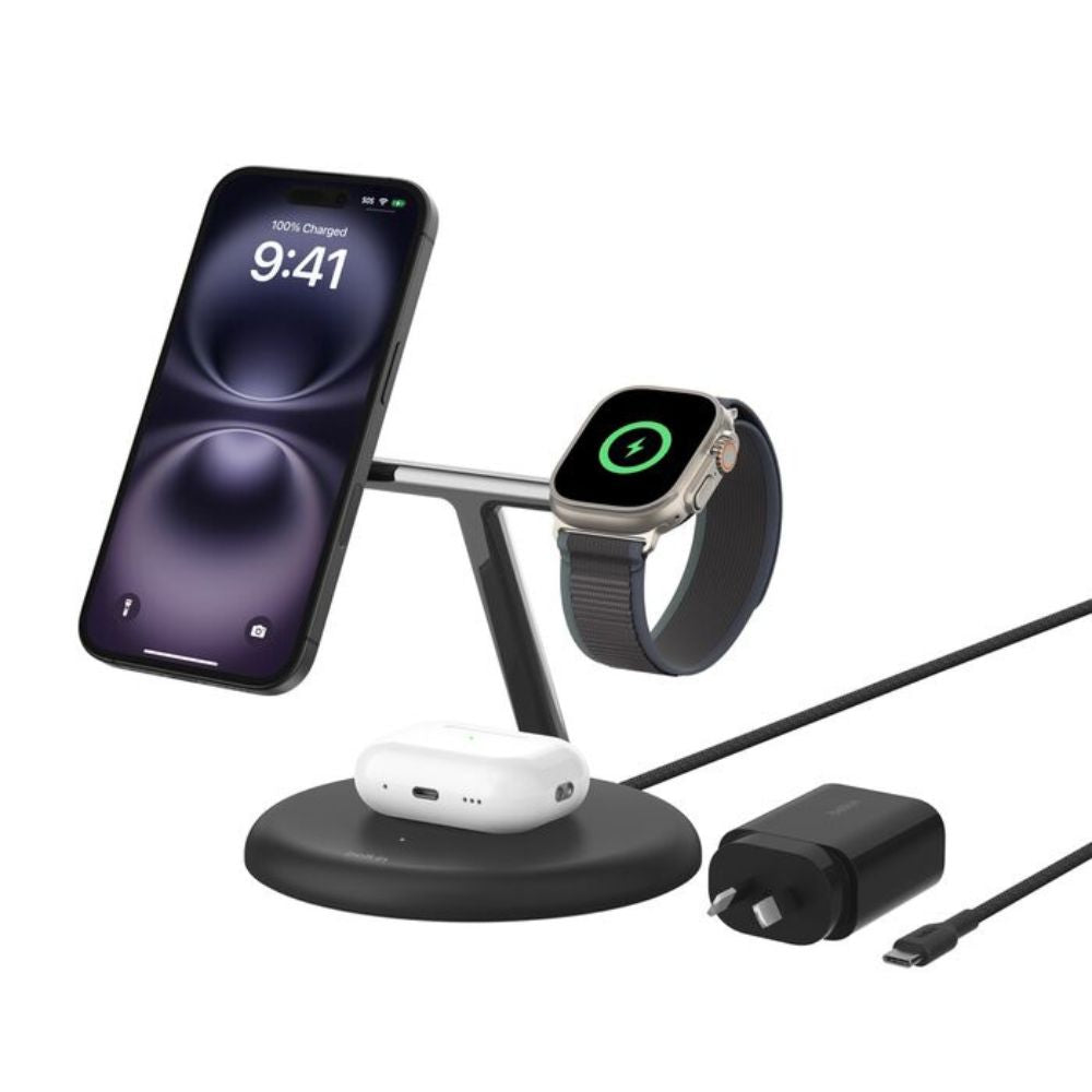 Belkin Boost Charge Pro magnetic wireless charging stand in black