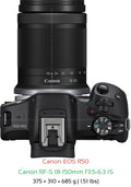Canon EOS R50 Mirrorless Camera Kit with RF-S 18-150mm Lens Black