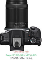 Canon EOS R50 Mirrorless Camera Kit with RF-S 18-150mm Lens Black