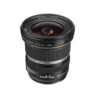 Camera lens with specifications on a white background