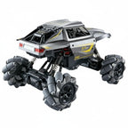 RC off-road car displayed from left side showing large tyres and sporty body