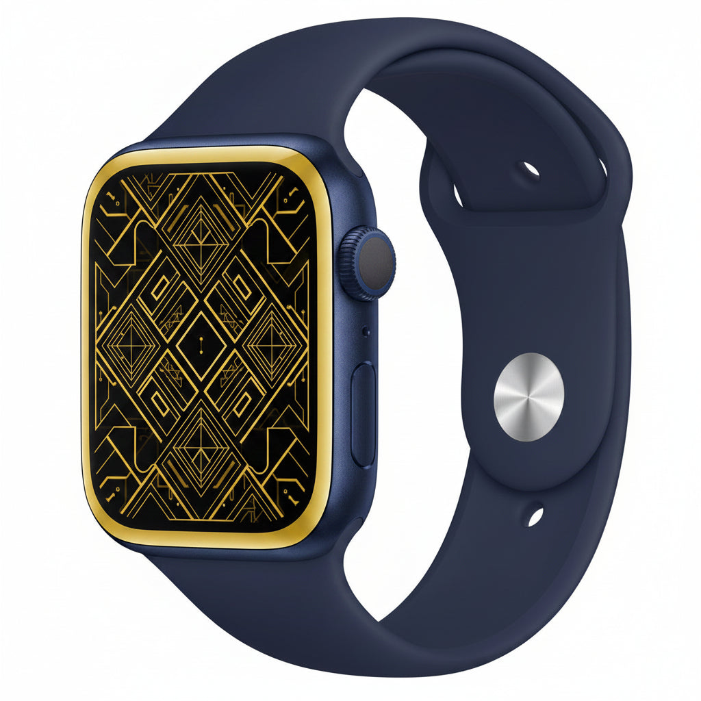 Apple Watch Series 6 44MM GPS + Cellular - Blue Aluminium Case Denim Sport Band with 100% battery - Pristine - Refurbished