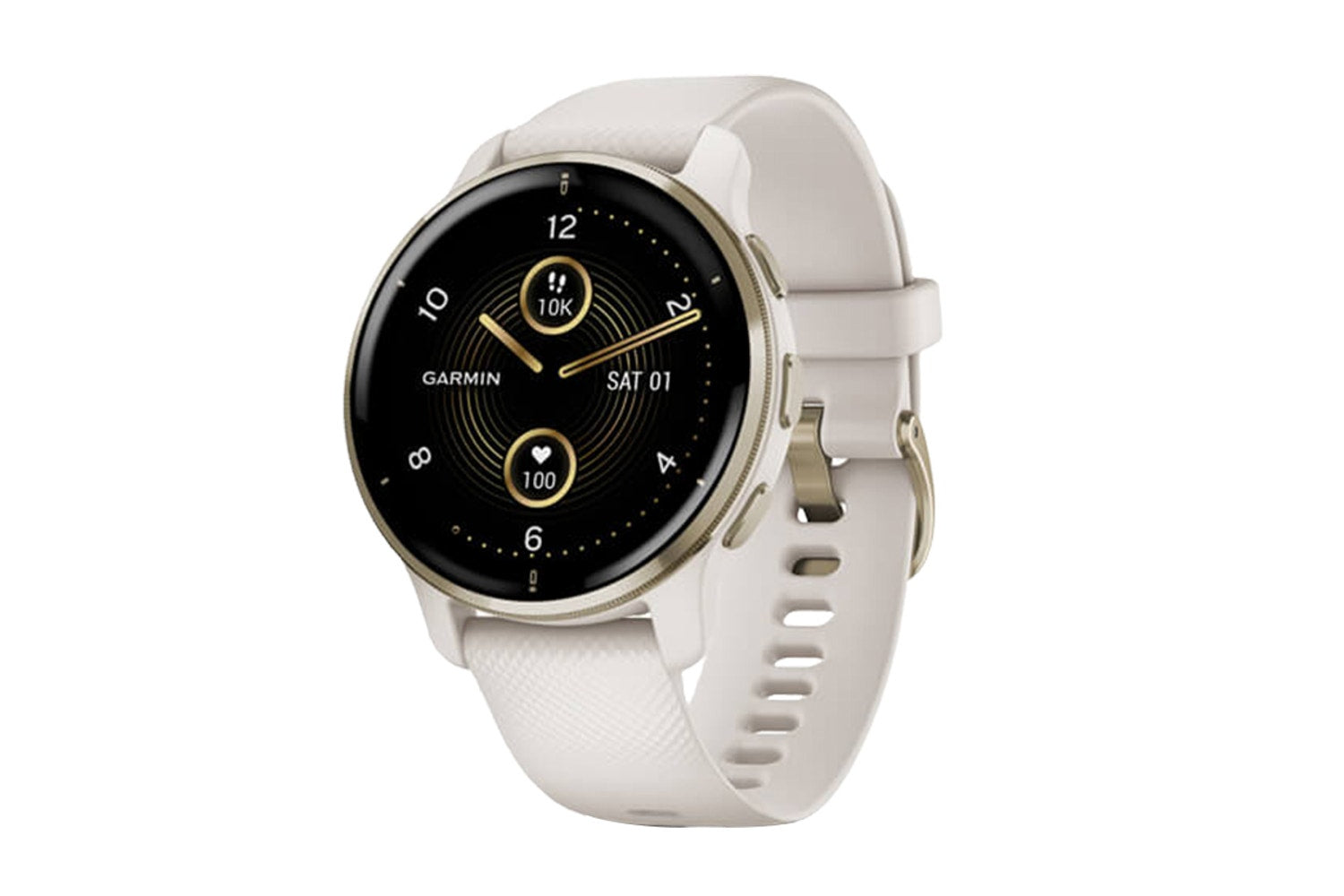 Garmin Venu 2 Plus Fitness Tracker- Cream Gold Bezel with Ivory Case (Refurbished Grade- B)