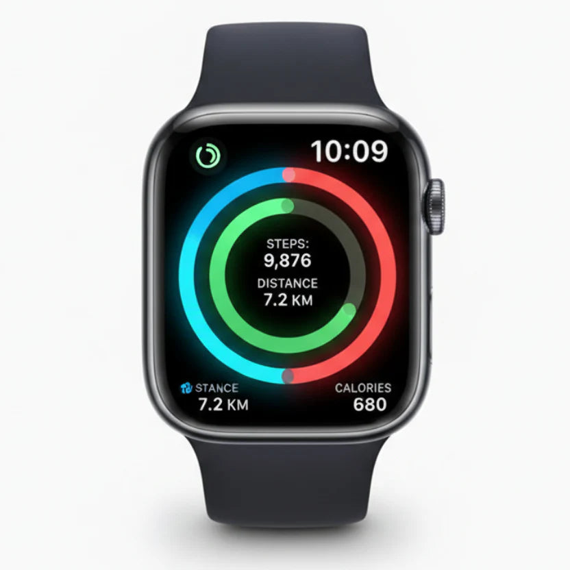 Apple Watch Series 8 41mm Gold Stainless Steel Case Starlight Sport Band GPS + Cellular 32GB Smartwatch