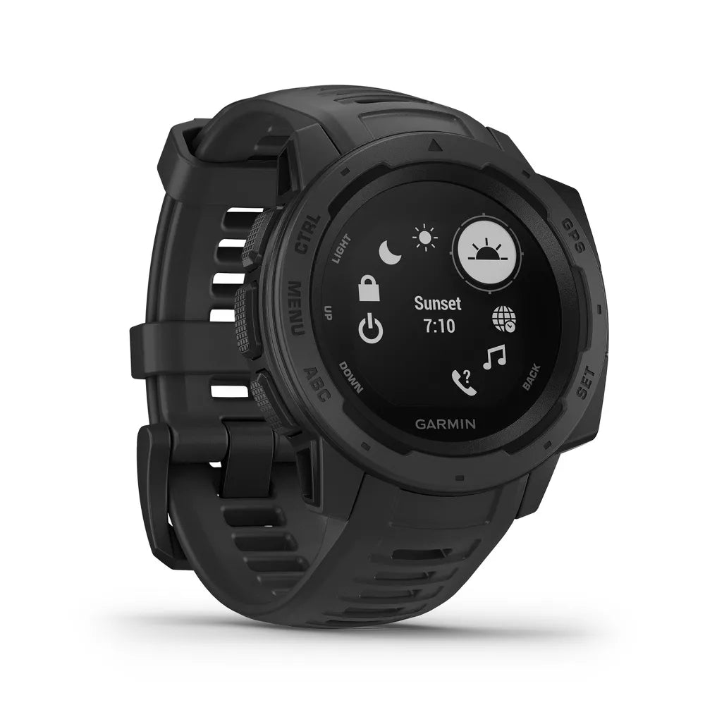 Garmin Instinct Rugged GPS Smartwatch Graphite (Refurbished Grade-C)