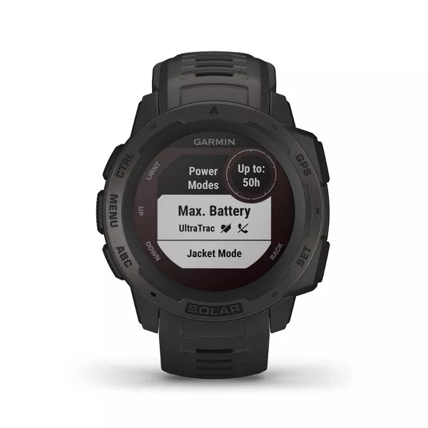 Garmin Instinct Solar GPS Multi Sport Watch - Black (Refurbished Grade-C)