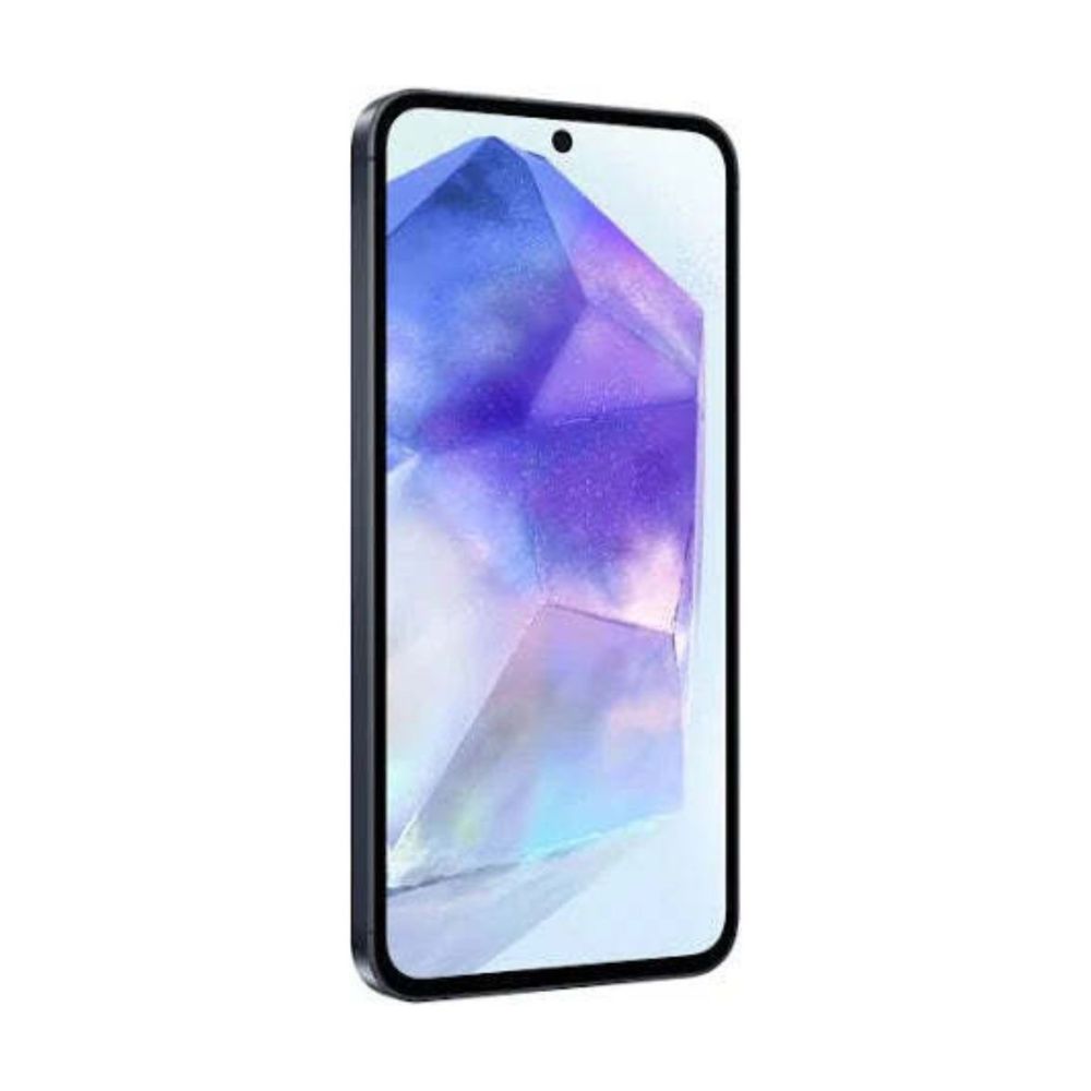 Top/front view of Galaxy A55 5G Navy showing full front panel and edges