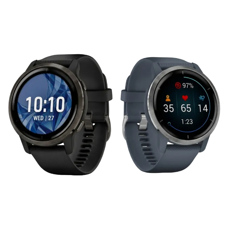 Garmin Venu 2 GPS Smartwatch 45mm - Granite Blue, Black - Acceptable - Refurbished Garmin