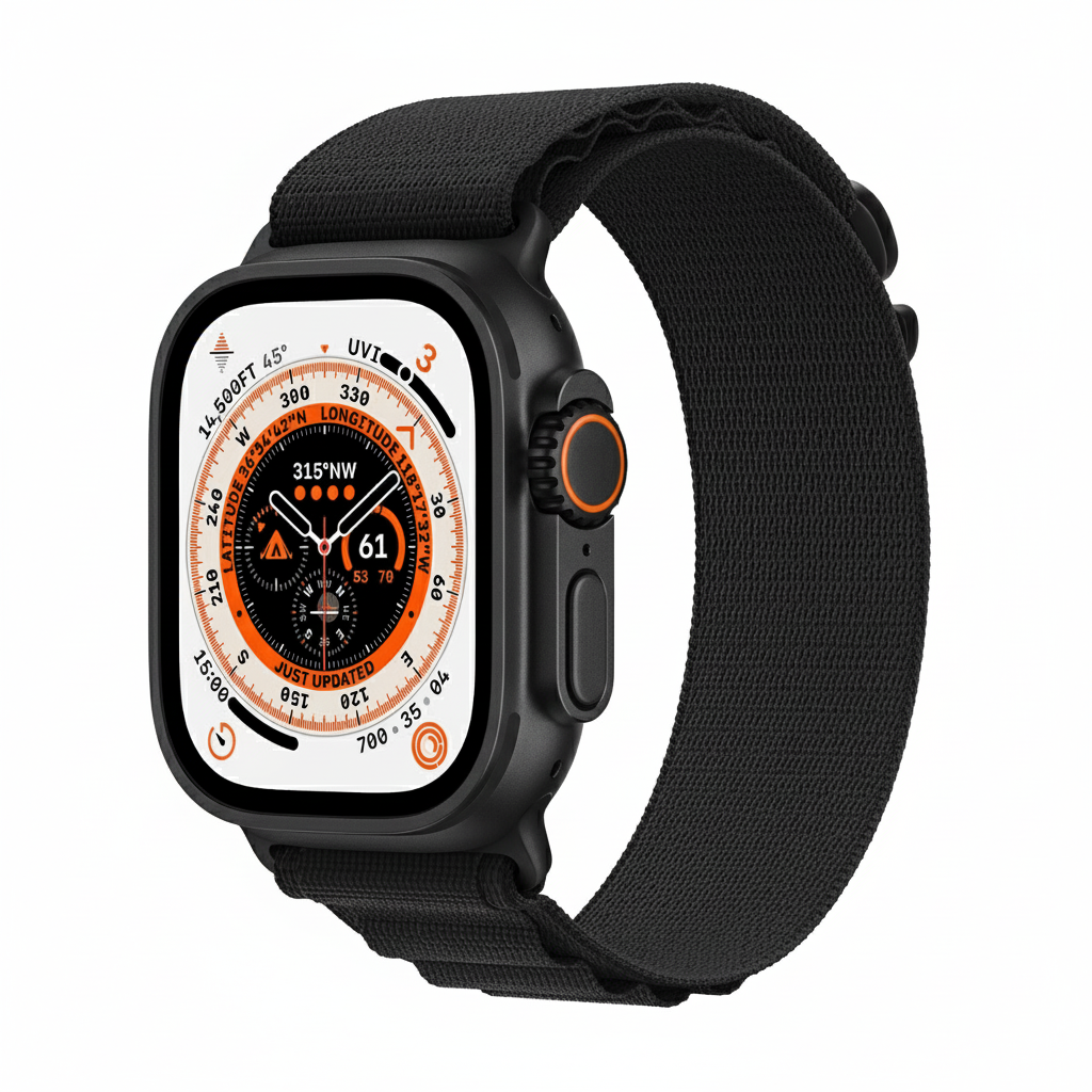 Apple Watch Ultra Natural Titanium Black Alpine Loop - Pristine Refurbished Tristar Online