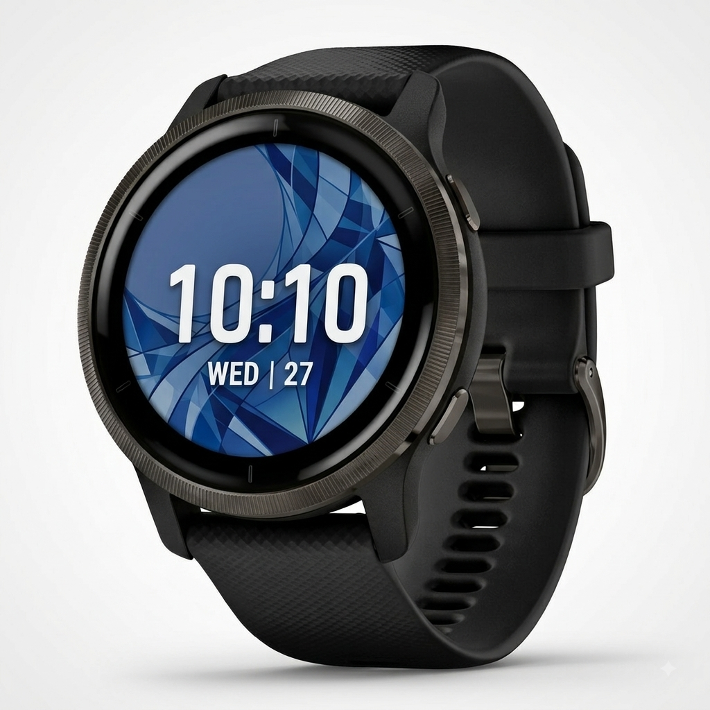 Garmin Venu 2 GPS Smartwatch 45mm - Granite Blue, Black - Acceptable - Refurbished Garmin