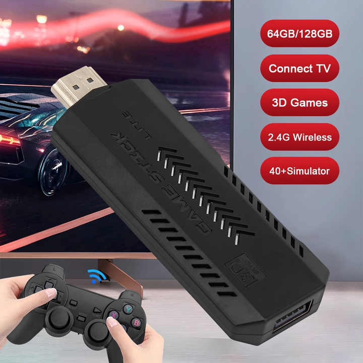 X2 Game Stick 4K GD10 Plus YE Retro Video Gaming Console HD 64GB 30000 Mini Classic Gaming Console  - Open Never Used