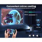 Transpeed S1 Smart Portable 4K Projector - WiFi, Bluetooth, Android 9 - 200'' Large Screen, Lightweight Design - 260 ANSI Brightness, 1080P Support, BT 5.0, WiFi 2.4G