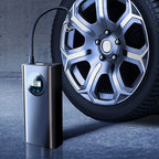 Portable Car Tire Inflator Wireless Pump with Digital Display Car Motorcycle Bike Pump - Black
