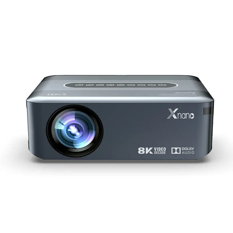 Xnano X1 Projector with Ultra HD 8K Video Decode HDR 10+ AI intelligence android 9.O - Grey - Pristine - Refurbished Tristar Online