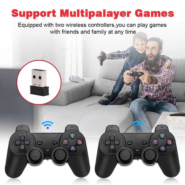 X2 Game Stick 4K GD10 Plus YE Retro Video Gaming Console HD 64GB 30000 Mini Classic Gaming Console  - Open Never Used